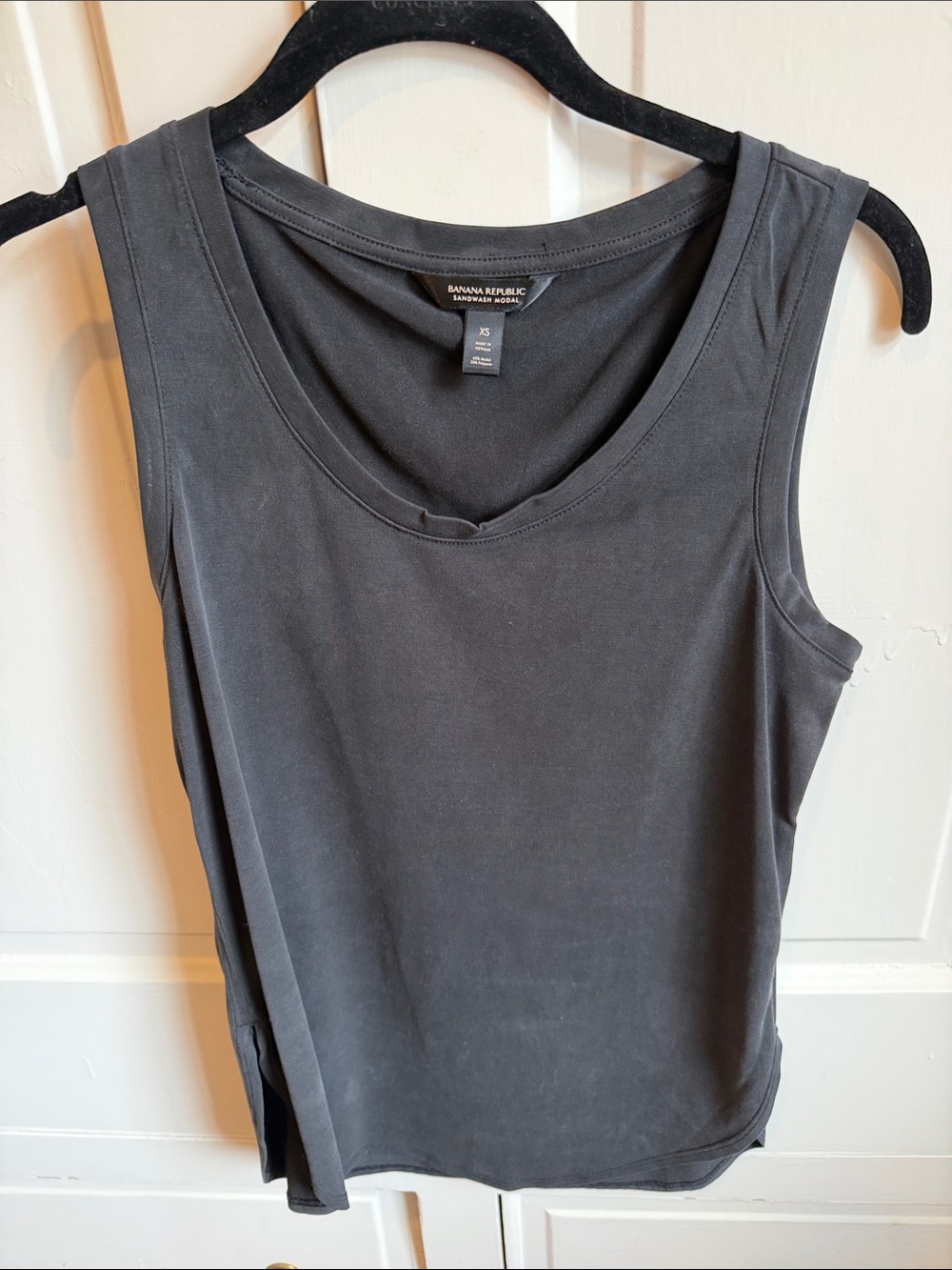 Banana Republic Women's Charcoal Gray Modal Tank
